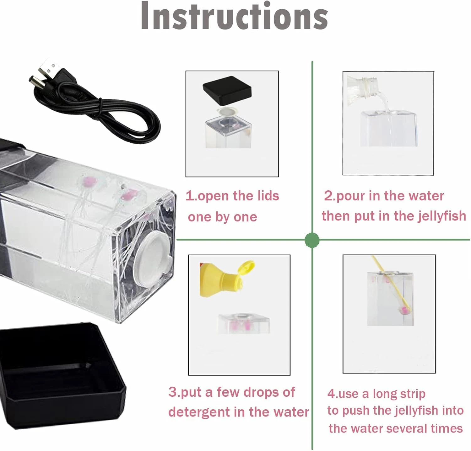 SENCU Gifts For Adults Kids, Multi-Color Jellyfish Lava Lamps, USB Powered Aquarium Night Lights, Home Office Room Desktop Decoration, Gift For Christmas, Halloween, Birthdays, Holidays 8 SENCU Gifts For Adults Kids, Multi-Color Jellyfish Lava Lamps, USB Powered Aquarium Night Lights, Home Office Room Desktop Decoration, Gift For Christmas, Halloween, Birthdays, Holidays - Image 8