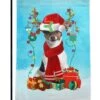 Pride Flag Jack Russell Terrier Dog Wearing Lights, For Dog Lovers, Double Side Printed Christmas Holidays Garden Flag (12 X 18 Inches)