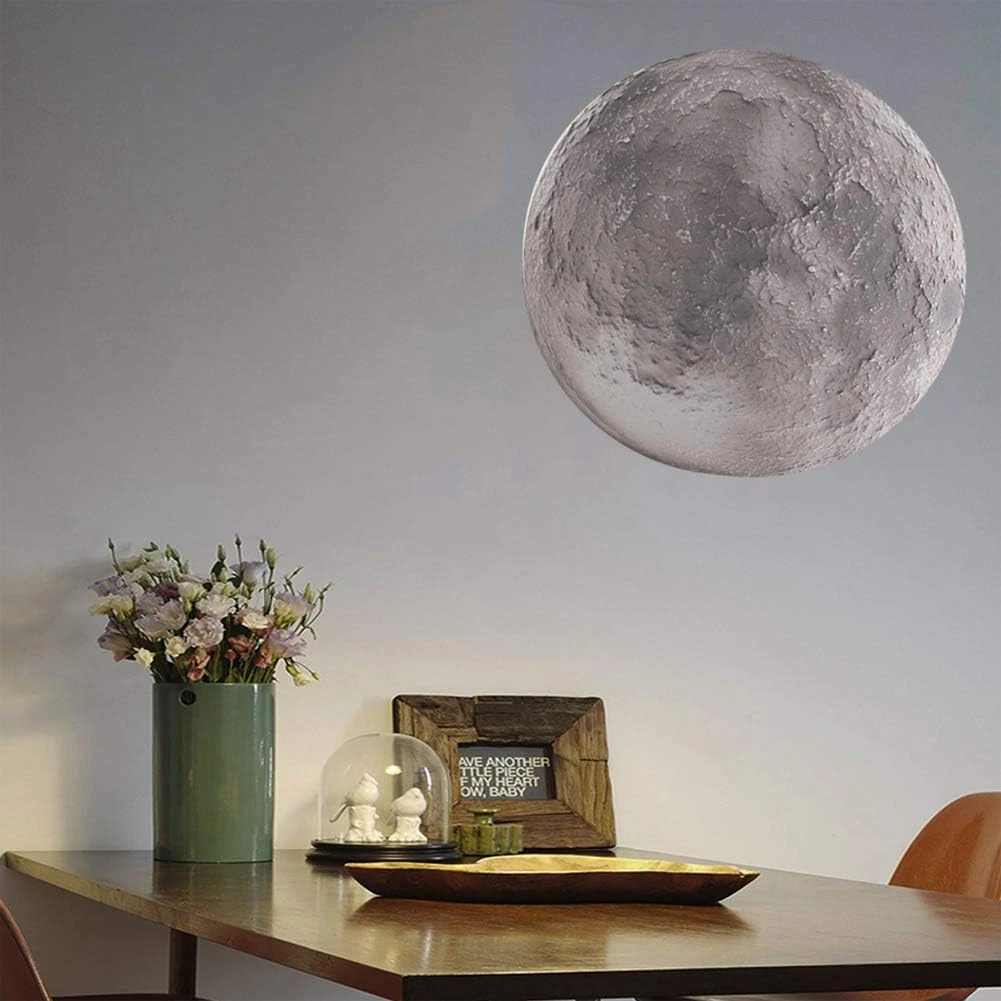 Zulux 3D Moon Lamp – 10” LED Moon Light Lamp Luna Moon Lamp With Remote Control And 12 Moon Phases, 3D Moon Night Light Moon Wall Light Best Birthday Christmas Gifts For Kids 2 Zulux 3D Moon Lamp – 10” LED Moon Light Lamp Luna Moon Lamp With Remote Control And 12 Moon Phases, 3D Moon Night Light Moon Wall Light Best Birthday Christmas Gifts For Kids - Image 2