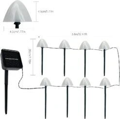 XVZ Outdoor Solar Garden Lights, 12 LED Mini Solar Mushroom Lights,8 Modes Christmas Waterproof Decorative Pathway Landscape Lighting For Yard Patio Party Wedding Festival Decoration (Warm White) -Xmas Lighting Shop 613MNxm3cbL. AC SL1500