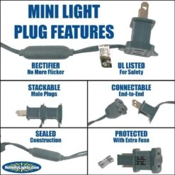 Novelty Lights 50 Light LED Christmas Mini Light Set, Outdoor Lighting Party Patio String Lights, Warm White, Green Wire, 11 Feet -Xmas Lighting Shop 613PeIjBv8L. AC SL1000