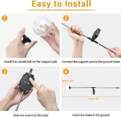 Solar Outdoor Lights - 6 Pack Crystal Glass LED Solar Garden Globe Lights, Color-Changing Solar Stake Lights Auto On/Off, Solar Pathway Lights For Landscape Patio Yard Walkway Christmas Decoration -Xmas Lighting Shop 613UR XsliL. AC SL1500 1