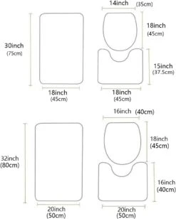 Teather Christmas Tree 3 Piece Bath Rugs Sets Gold Xmas Tree Bathroom Mats Set Non Slip Water Absorbent U-Shaped Contour Toilet Mat Star Toilet Lid Cover, Large:20'x31'+16'x20'+16'x18' -Xmas Lighting Shop 61466udtmQL. AC SL1200 1