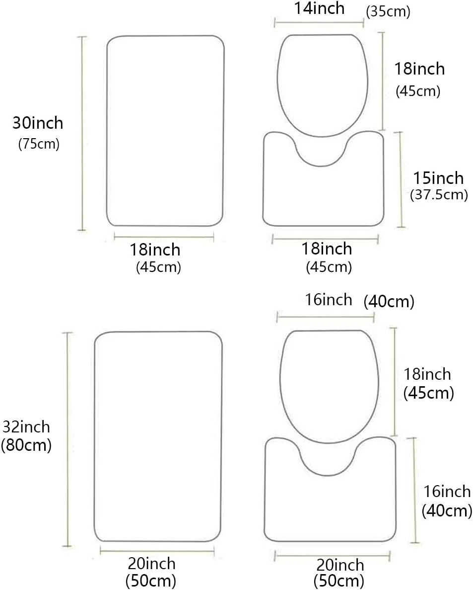 Christmas Snowman 3 Piece Bath Rugs Sets Snowman With Xmas Tree Bathroom Mats Set Non Slip Water Absorbent U-Shaped Contour Toilet Mat Red Buffalo Plaid Check Toilet Lid Cover 3 Christmas Snowman 3 Piece Bath Rugs Sets Snowman With Xmas Tree Bathroom Mats Set Non Slip Water Absorbent U-Shaped Contour Toilet Mat Red Buffalo Plaid Check Toilet Lid Cover - Image 3