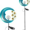 TOMBABY Moon Solar Light Garden Outdoor Decoration Waterproof Decoration Solar Pile Light Courtyard Christmas Gift For Mother Pathway Moon Decorations (Moonlight Blue)