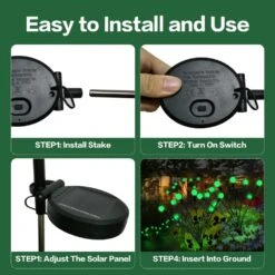 X-GiftKey Green Firefly Garden Decorations Solar Swaying Lights Outdoor - 16LED Wind Dance Green Lights With Holiday Decor,Starburst Swaying Solar Garden Lights For Yard Patio Lawn Christmas Decor -Xmas Lighting Shop 615ldzmnEL. AC SL1000