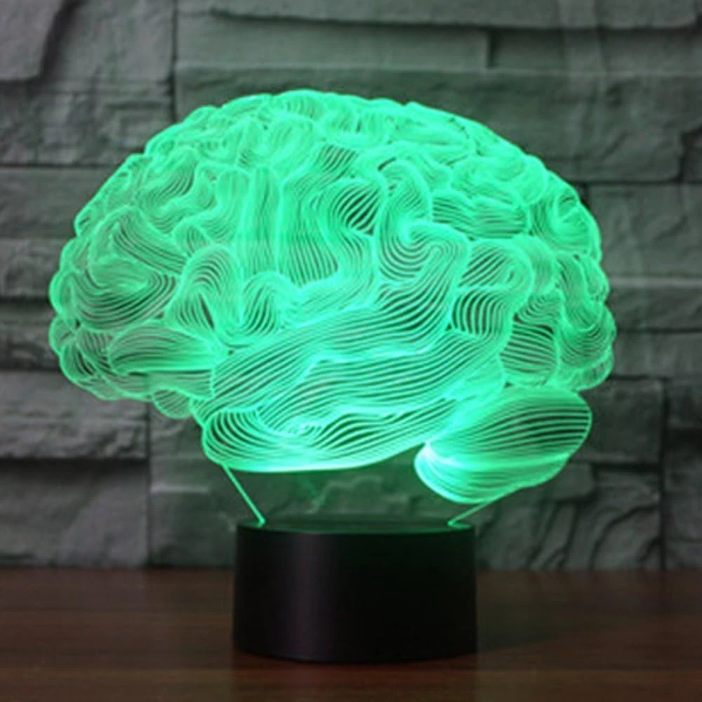 YTDZLTD Creative 3D Brain Night Light 16 Colors Changing USB Power Remote Control Touch Switch Decor Lamp Optical Illusion Lamp LED Table Desk Lamp Children Kids Christmas Brithday Gift 3 YTDZLTD Creative 3D Brain Night Light 16 Colors Changing USB Power Remote Control Touch Switch Decor Lamp Optical Illusion Lamp LED Table Desk Lamp Children Kids Christmas Brithday Gift - Image 3