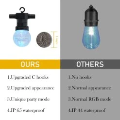 Afirst Disco Ball String Lights - Party Light String 41FT Weatherproof Shatterproof Color Changing Christmas Lights For Holiday Party Decor -Xmas Lighting Shop 616kCvWbQL. AC SL1500