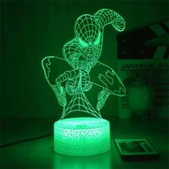 LEDERGO Superhero 3D Night Light,16 Colors Changing With Smart Touch & Remote Control Bedside Decor Lamp Christmas Birthday Gifts For Kids Boys Girls (Light_A) -Xmas Lighting Shop 616kSPXoCL. AC SL1001