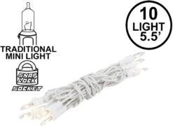 Novelty Lights 10 Light Clear Christmas Craft Mini Light Set, White Wire, 4' Long -Xmas Lighting Shop 6171eGUwj7L. AC SL1150 1