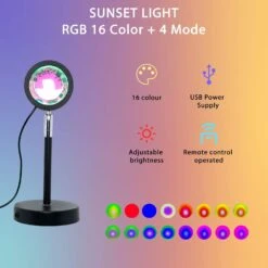 Mydethun Fathers Day Gift 16 Colors Sunset Lamp Projector - 360 Degree Rotation, Remote Control, Romantic LED Lights Floor Lamp For Bedroom, Photography, Home, Mood, Christmas Decor & Office -Xmas Lighting Shop 617MyaZUfLL. AC SL1500