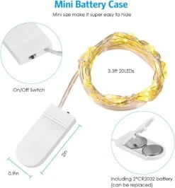 AMIR Upgraded Fairy String Lights, 12 Pack Starry Lights Battery Operated, 3.3ft 20 LED Indoor Outdoor Halloween String Lights, Copper Wire Lights For Party, Wedding, Christmas Decoration (Warm White) -Xmas Lighting Shop 617VFGNkc7L. AC SL1200