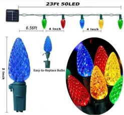 GENERIC STRAWCOR Strawberry Solar Christmas Lights Outdoor,50LED C6 Strawberry Solar Garden LED Lights Christmas Tree Decorations-Multicolor Solar Christmas Decor Lights For Tree, Home Decor -Xmas Lighting Shop 617WLEittBL. AC SL1000