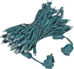 Novelty Lights 100 Light LED Christmas Mini Light Set, Outdoor Lighting Party Patio String Lights, Warm White, Green Wire, 50 Feet -Xmas Lighting Shop 617WTvyhdFL. AC SL1000