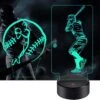 AmazeFan Baseball Night Light For Kids - 3D Baseball Night Lamp 7 Colors Optical Illusion Touch & Remote Control With 2 Acrylic Flats Best Birthday Christmas New Year Gifts For Boys Girls Baby