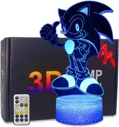 HutaoLi Night Light For Kids Birthday Gift The 3D Illusion Lamp 16 Color Change LED Light With Timing Remote And Touch Control Is Perfect Great Birthday Christmas Gift For Boys And Girls