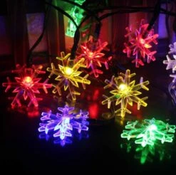 Inngree Solar Christmas Fairy String Lights 20 Ft 30 LED 8 Modes Solar Snowflake Outdoor Waterproof Powered String Lights For Garden Patio Yard Home Christmas Tree Parties(Multicolor) -Xmas Lighting Shop 619arqXkhKL. AC SL1005