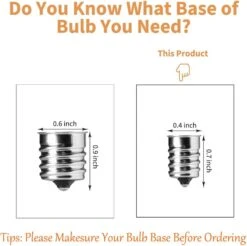 GOOTHY Indoor ＆ Outdoor String Light C7 Ceramic Christmas Replacement Bulbs,5 Watt-White -Xmas Lighting Shop 61A53 LAicL. AC SL1001