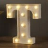 HXWEIYE Light Up Letters T, LED Marquee Letters Lights Sign 26 Alphabet And 10 Number Big Lights Letter For Party Birthday Bar Battery Powered Christmas Decor Letter Lights (Warm White)