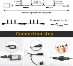 XTF2015 105ft 300 LED Christmas String Lights, End-to-End Plug 8 Modes Christmas Lights - UL Certified - Outdoor Indoor Fairy Lights Christmas Tree, Patio, Garden, Party, Wedding, Holiday (Warm White) 14 XTF2015 105ft 300 LED Christmas String Lights, End-to-End Plug 8 Modes Christmas Lights - UL Certified - Outdoor Indoor Fairy Lights Christmas Tree, Patio, Garden, Party, Wedding, Holiday (Warm White) -Xmas Lighting Shop 61AzDUVTGVL. AC SL1000