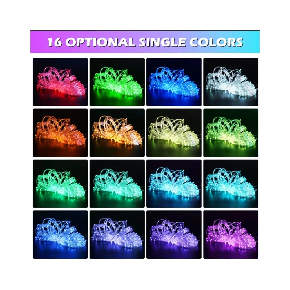 99Ft LED Rope Lights Outdoor, 16 Colors Changing RGB Fairy String Light Plug In With 300 LEDs, IP68 Waterproof Multicolor Tube Light With Remotes For Bedroom Patio Party Halloween Christmas Decor 2 99Ft LED Rope Lights Outdoor, 16 Colors Changing RGB Fairy String Light Plug In With 300 LEDs, IP68 Waterproof Multicolor Tube Light With Remotes For Bedroom Patio Party Halloween Christmas Decor - Image 2