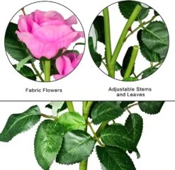 Anordsem Solar Garden Lights Outdoor,2 Pack Solar Flowers Roses Lights Garden Decorative, Waterproof Solar Garden Lights For Garden Lawn Patio Backyard Pathway Christmas Walkway (Pink -Xmas Lighting Shop 61C0jySnfkS. AC SL1000