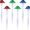 Garden Decor Mushroom Solar Lights: 6PCS Mushroom Garden Decor Mushroom Night Light Solar Pathway Lights Outdoor Waterproof Solar Mushroom Lights For Garden Patio Yard Pathway Backyard Christmas