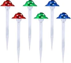 Garden Decor Mushroom Solar Lights: 6PCS Mushroom Garden Decor Mushroom Night Light Solar Pathway Lights Outdoor Waterproof Solar Mushroom Lights For Garden Patio Yard Pathway Backyard Christmas