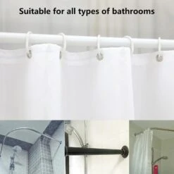 OKYUK Christmas Bathroom Set Shower Curtain Sets With 12 Hooks Soft Non-Slip Bath Mat Toilet U-Shaped Floor Mat And Toilet Lid Cover Mat For Bathroom Decor (Snowman Skiing) -Xmas Lighting Shop 61C5uvtanYL. AC SL1500