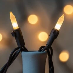 SWEET SHINE White Frost Christmas Lights, 200 Lights 66 Ft Brown Wire, Pack Of 2 Strands 100 Count UL Listed Holiday String Light (White Frost) -Xmas Lighting Shop 61Cc80IyVdL. AC SL1500