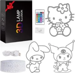 Sunduck 3D Illusion Cat Night Light For Kids - 3 Patterns And 16 Colours Change With Remote Control Kitty Lamp Room Decor Birthdays Holidays Christmas Gifts For Kids And Girls -Xmas Lighting Shop 61CoDJZlvAL. AC SL1200