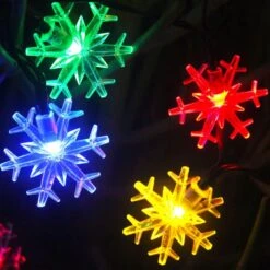 Inngree Solar Christmas Fairy String Lights 20 Ft 30 LED 8 Modes Solar Snowflake Outdoor Waterproof Powered String Lights For Garden Patio Yard Home Christmas Tree Parties(Multicolor) -Xmas Lighting Shop 61Dz0XZWc8L. AC SL1000