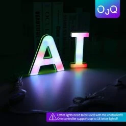 LED Letter Marquee Sign Lights - Lighted Letter Glitter Alphabet Music Sync Color Changing Letters Lights For Boy Girl Gift Birthday Christmas Wedding Home Bar Wall Night Light Decoration (Controller) -Xmas Lighting Shop 61EJxCvD2oL. AC SL1500