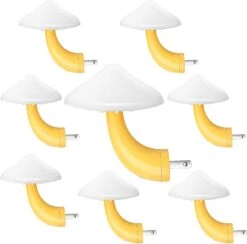 8 Pieces LED Mushroom Night Light Mushroom Night Lamp Plug In Lamp 7-Color Changing Mini Mushroom Lights Decorative Lights For Adults Kids Baby Children Thanksgiving Christmas