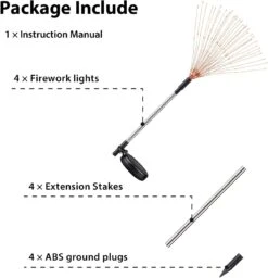 Solar Outdoor Garden Lights, 4 Pack 360 LED Copper Wire Solar Firework Lights Outside, 2 Lighting Modes Outdoor Waterproof For Yard Garden Patio Flowerbed Party Christmas Decorations (Warm White) -Xmas Lighting Shop 61FeZIGvU2L. AC SL1500