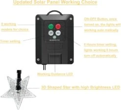 SEMILITS Outdoor Solar String Lights 30Ft 50LED Star Fairy String Lights For Room Decor Garden Christmas Decorative House Lights(Blue) -Xmas Lighting Shop 61GX74kpDfL. AC SL1500