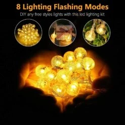 Battery Operated Globe String Lights,Water Proof 33 FT 80 LED Crystal Ball String Lights 8 Modes With Remote Control ,Indoor Outdoor LED Fairy Lights For Home, Christmas, Party Patio, Warm White -Xmas Lighting Shop 61Gj6m3U4CL. AC SL1000