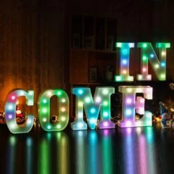 Marquee Light Up Letter Lights, Colorful With Remote Control 16 Color Change LED Letter Lights Sign For Party/Wedding/Home/Bar/Christmas Decoration(RGB Letter K) -Xmas Lighting Shop 61HQ9WVdzL. AC SL1000