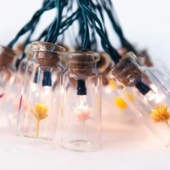 Shinar Solar Lights 15 Glass Jar Warmwhite LED With Flowers Solar String Lights Lanterns Warm White For Outdoor Garden Christmas Tree Party Wedding Decoration Waterproof (Flowers) -Xmas Lighting Shop 61HXpEyf6zL. AC SL1000 1
