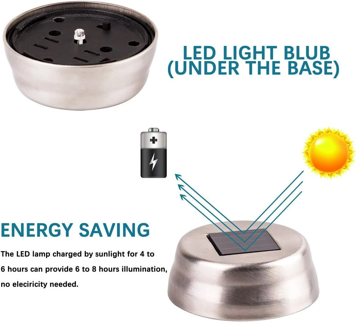 GIGALUMI Solar Garden Lights Outdoor, Halloween/Christmas Decorations Outdoor, Mosaic LED Solar Yard Lights 3 Color, Pathway Landscape Lighting For Path, Walkway, Driveway, Patio And Yard 3 GIGALUMI Solar Garden Lights Outdoor, Halloween/Christmas Decorations Outdoor, Mosaic LED Solar Yard Lights 3 Color, Pathway Landscape Lighting For Path, Walkway, Driveway, Patio And Yard - Image 3