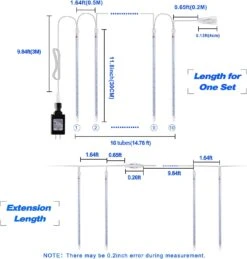 Blingstar Meteor Shower Lights 30CM 10 Tubes 240 LED Christmas Lights Plug In Snowfall LED Lights Outdoor Waterproof Falling Rain Lights For Tree Holiday Porch Yard Patio Roof Party Decoration, Blue -Xmas Lighting Shop 61IfD8l5aML. AC SL1500