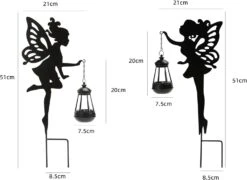 Fairy Solar Light Garden Decor For Outside Metal Statues Solar Landscape Lights For Lawn Yards, Home Backyard Accents A Great Gardening & Christmas Gift For Women -Xmas Lighting Shop 61JALEtYaEL. AC SL1500