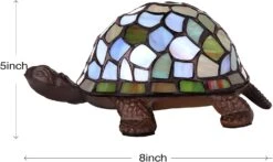 MOOVIEW Tiffany Lamp Stained Glass Tiffany Turtle Shaped Night Light LED Bulb Included(2700K, E12) Christmas Gift -Xmas Lighting Shop 61JEu0yZeIL. AC SL1500