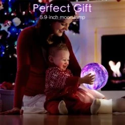 TOOGE 5.9 Inch 16 Colors Moon Lamp Lava Lamp Night Lights For Kids Room Galaxy Mood Light 3D Moon Light For Room Décor/Bedroom Gift For Kids/Boys/Girls/Teen/Women/Adults Birthday Christmas -Xmas Lighting Shop 61JNa525oL. AC SL1000