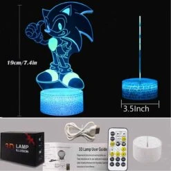 HutaoLi Night Light For Kids Birthday Gift The 3D Illusion Lamp 16 Color Change LED Light With Timing Remote And Touch Control Is Perfect Great Birthday Christmas Gift For Boys And Girls -Xmas Lighting Shop 61JWpL5yV L. AC SL1200