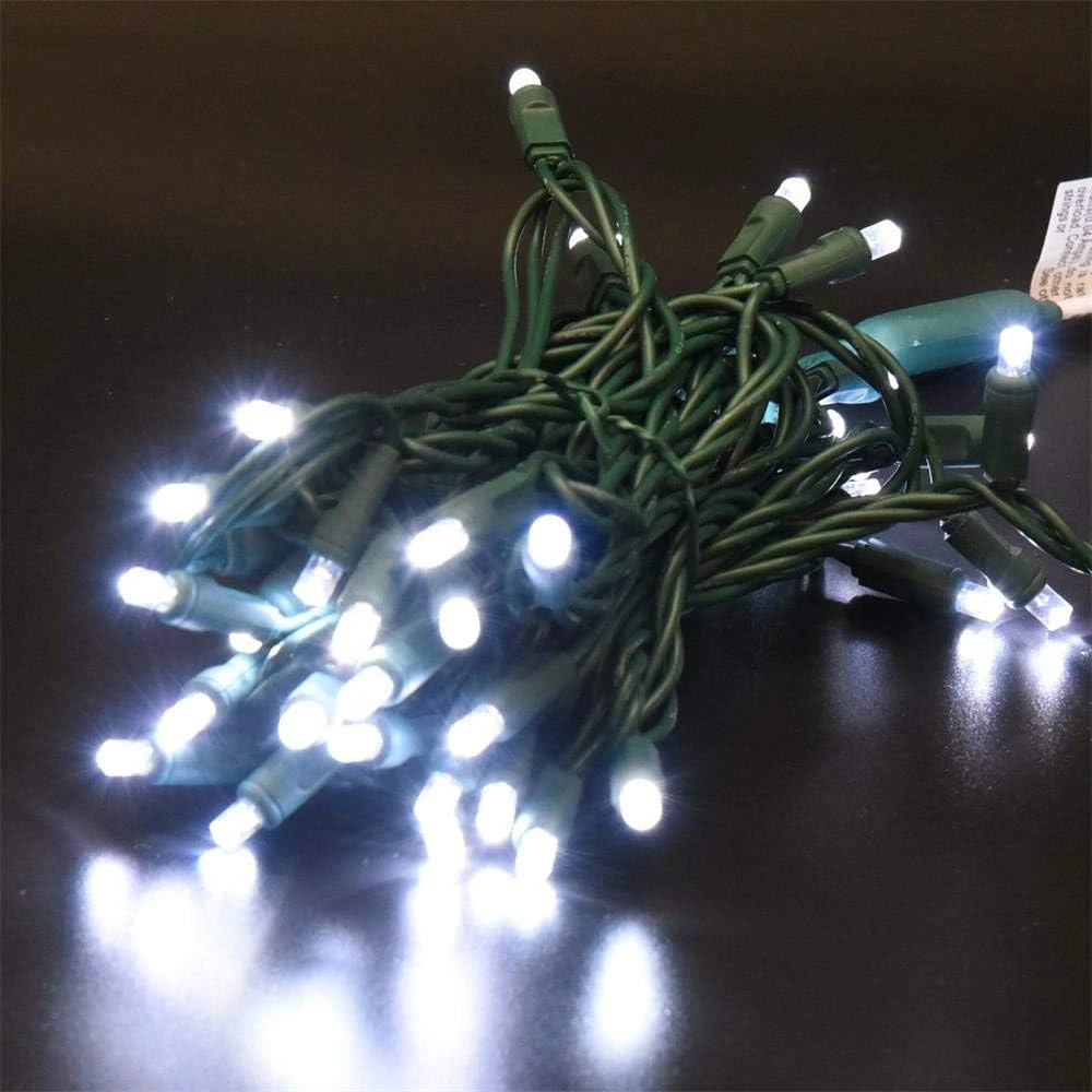 Yongzhenlite 50 Count Wide Angle 5MM Mini LED Christmas Lights,White Led String Lights For Outdoor And Indoor Christmas Trees Decoration,Commercial Grade,Green Wire,17Feet,UL Listed (Cool White) 2 Yongzhenlite 50 Count Wide Angle 5MM Mini LED Christmas Lights,White Led String Lights For Outdoor And Indoor Christmas Trees Decoration,Commercial Grade,Green Wire,17Feet,UL Listed (Cool White) - Image 2
