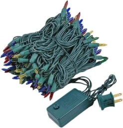 Novelty Lights 140 Light Chasing Patio Party Christmas Mini Light Set, Multi, Green Wire, 46.5' Long -Xmas Lighting Shop 61KLwqXPHdL. AC SL1000
