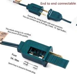 C7 Christmas String Lights-25Ft Vintage Clear Lights With 27 Clear Incandescent Bulbs (2 Spare), Outdoor String Lights For Christmas Party Backyard Wedding - Green Wire -Xmas Lighting Shop 61KcOHWU58L. AC SL1248