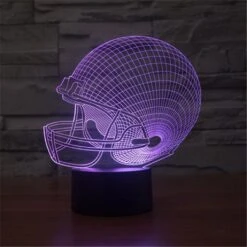 Ticent Football Helmet 3D Lamp Optical Illusion Light, 7 Colors Changing Touch Control Soccer Night Light For Christmas Gifts -Xmas Lighting Shop 61L0cifxPtL. AC SL1020