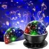 Night Light For Kids, Dinosaur Room Decor For Boys, LED Galaxy Projector, Rotation Night Light Projector, USB Or Battery Operated Sky Lights, Change Color Star Lights, Christmas Gifts. (Black)